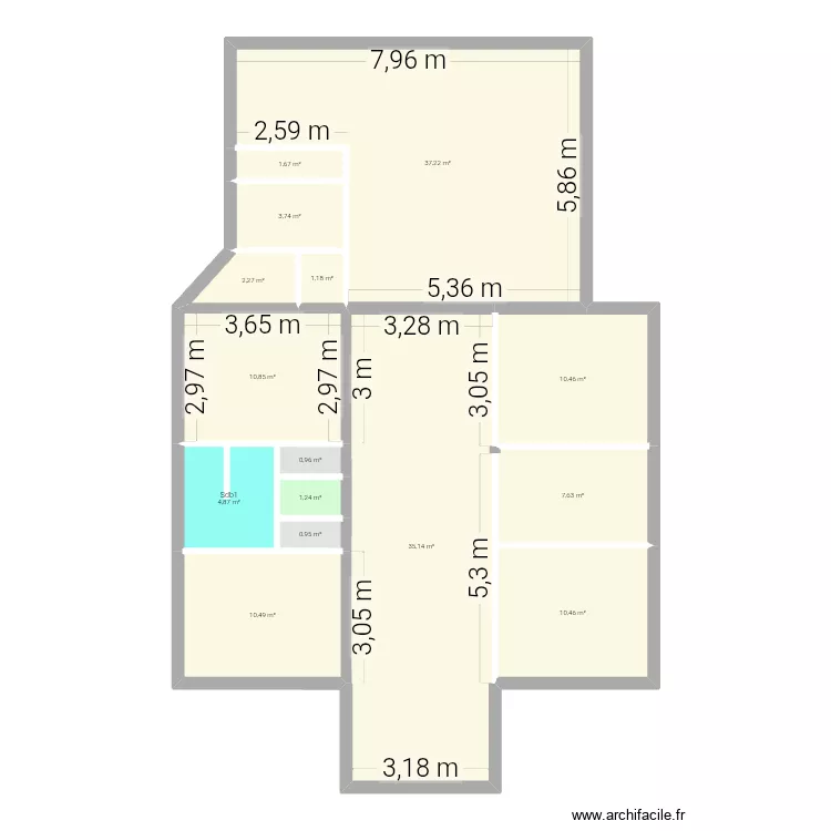 Mich. Plan de 15  et 139 m²