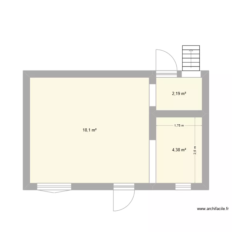 SAINT GHISLAIN NIV JARDIN. Plan de 3  et 25 m²