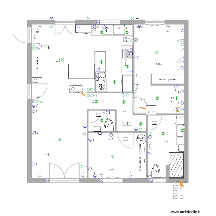 Compère Guilleri 2026 04 05 01 Electricité. Plan de 2 et 83 m² Compère Guilleri 2026 04 05 01 Electricité. Plan de 2 et 83 m²