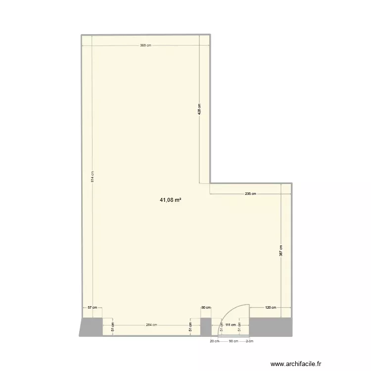 Plan boutique avant 2. Plan de 4 Pièces et 42 m²