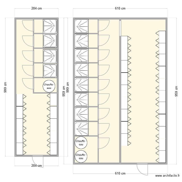 Chovaux carmeuse. Plan de 17 pièces et 76 m2