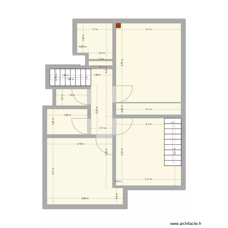 1er etage. Plan de 6 et 45 m² 1er etage. Plan de 6 et 45 m²