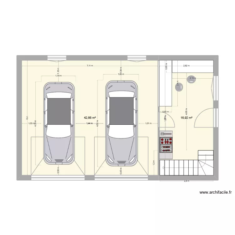 garage. Plan de garage. Plan de