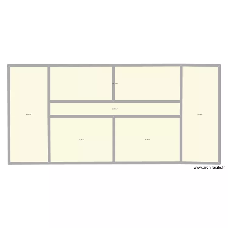 Le Chatellier RDC. Plan de 6  et 249 m²