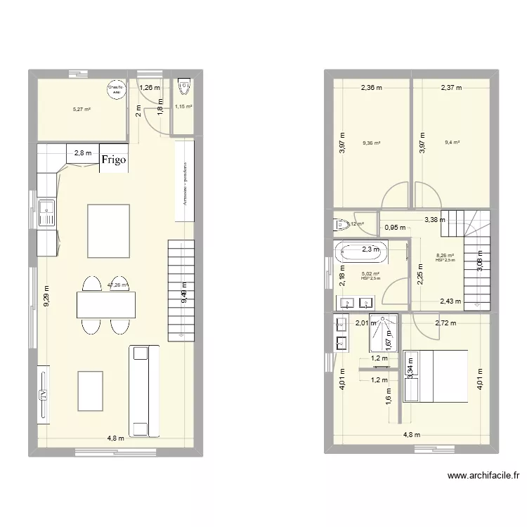 verfeil archi 2. Plan de 9  et 106 m²