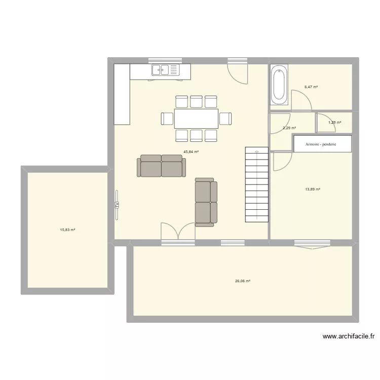 lokorn. Plan de 7 Pièces et 112 m²