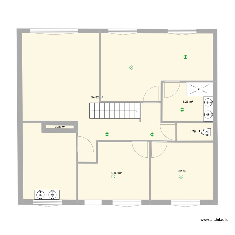 blg. Plan de 6 pièces et 83 m2