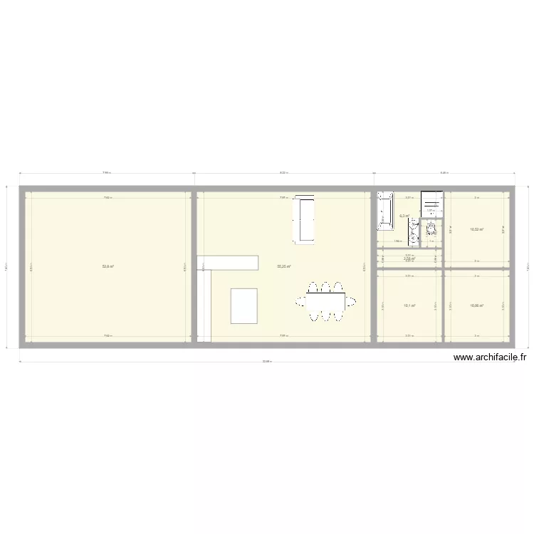 maison enterr&eacute;. Plan de 