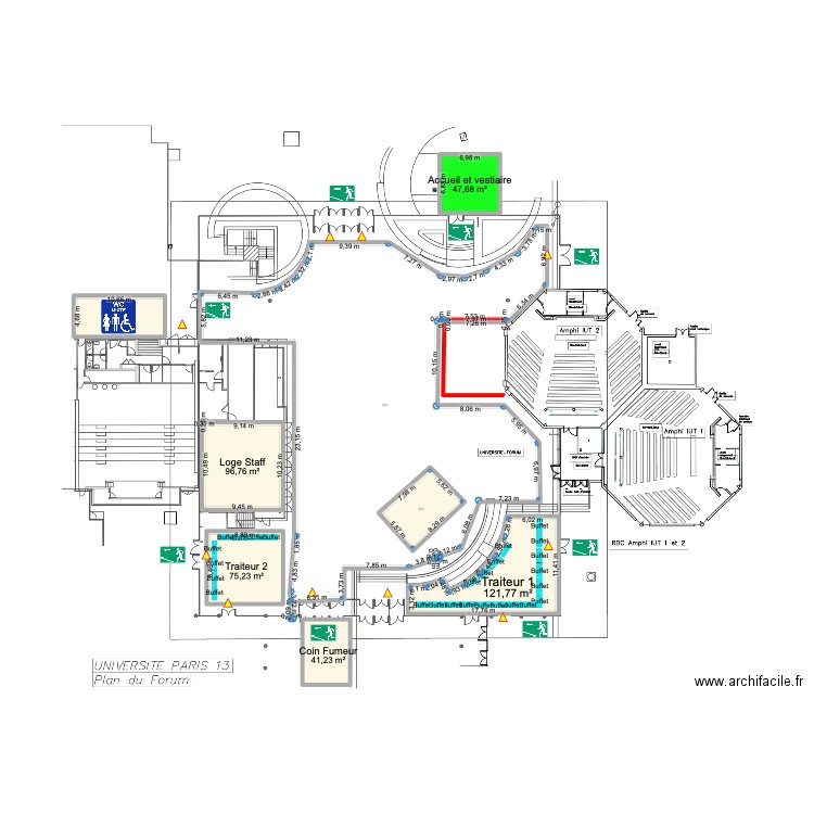 Gala Forum. Plan de 8 pièces et 1442 m2