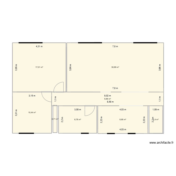 appartement. Plan de 0 pièce et 0 m2 appartement. Plan de 0 pièce et 0 m2