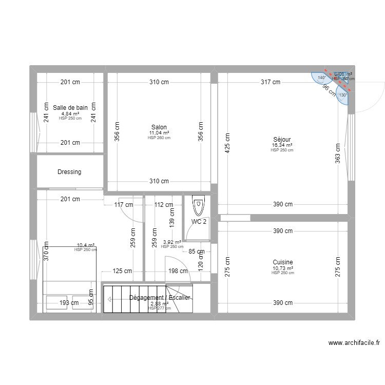 Plan Maison du Mans Pas Agrandissement Version 1 3Ch. . Plan de 0 pièce et 0 m2
