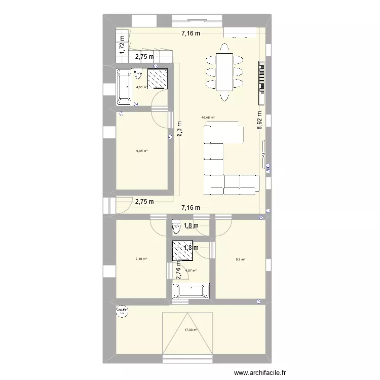 La petite maison de Saint Juire. Plan de 