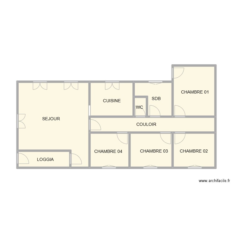 BEAUVOISIN. Plan de 10 pièces et 53 m2