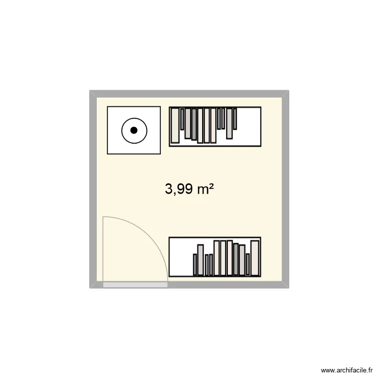 CELLIER. Plan de 1  et 4 m²