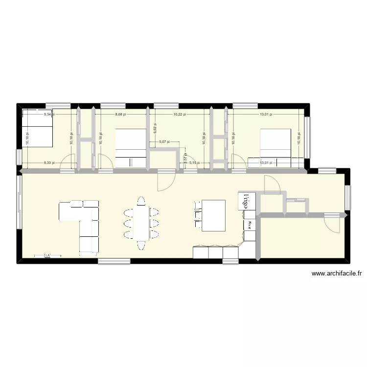 Am&eacute;nagement 3e. Plan de 