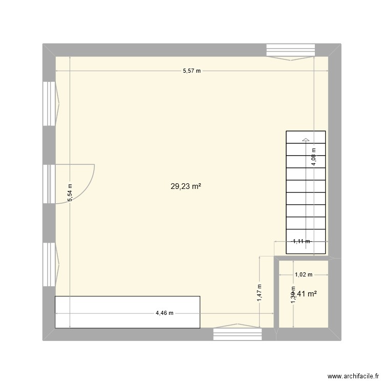 cristina argenteuil. Plan de 2 pièces et 31 m2