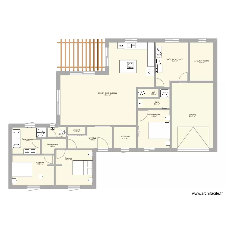 maison 40 TER OK. Plan de 15  et 158 m²