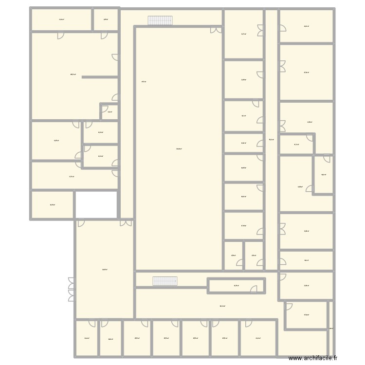 Plan Centre de recherche RDC. Plan de 42 pièces et 1447 m2