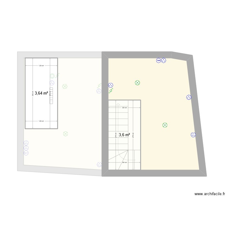 Lombard H. Plan de 8 pièces et 76 m2