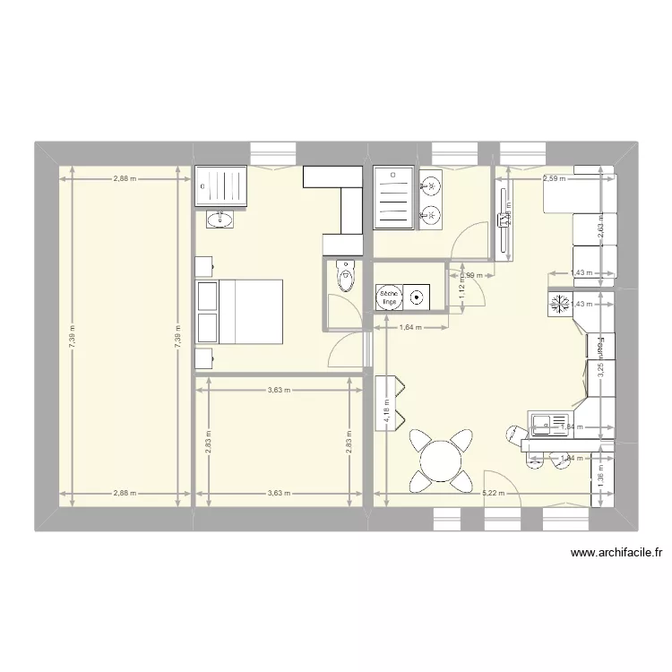Muriel F Plan 1. Plan de 