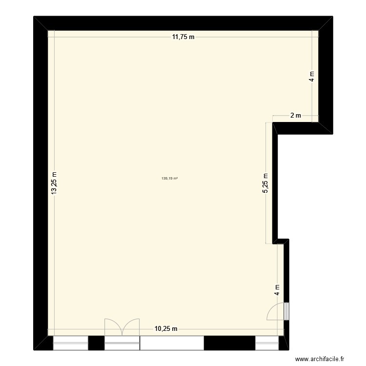 LA CHODIERE - Rez de chaussée.. Plan de 1 pièce et 139 m2