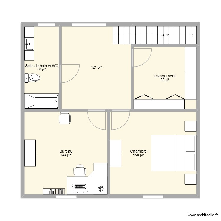 1er étage. Plan de 0 pièce et 0 m2 1er étage. Plan de 0 pièce et 0 m2