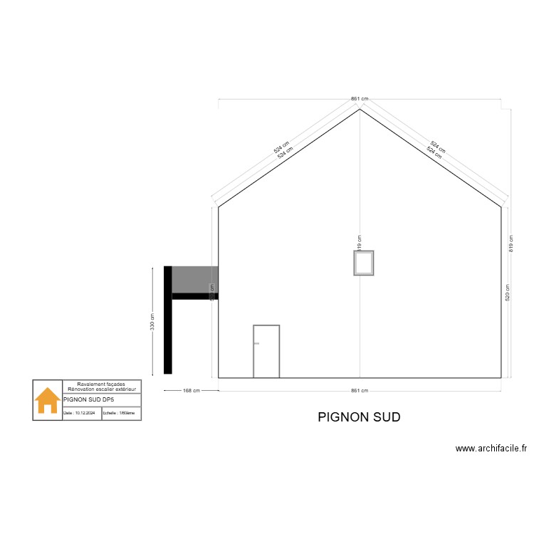 PIGNON SUD. Plan de 0 pièce et 0 m2