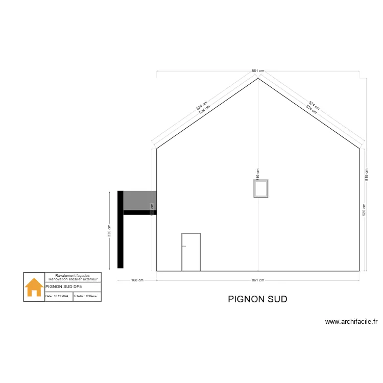 PIGNON SUD. Plan de PIGNON SUD. Plan de