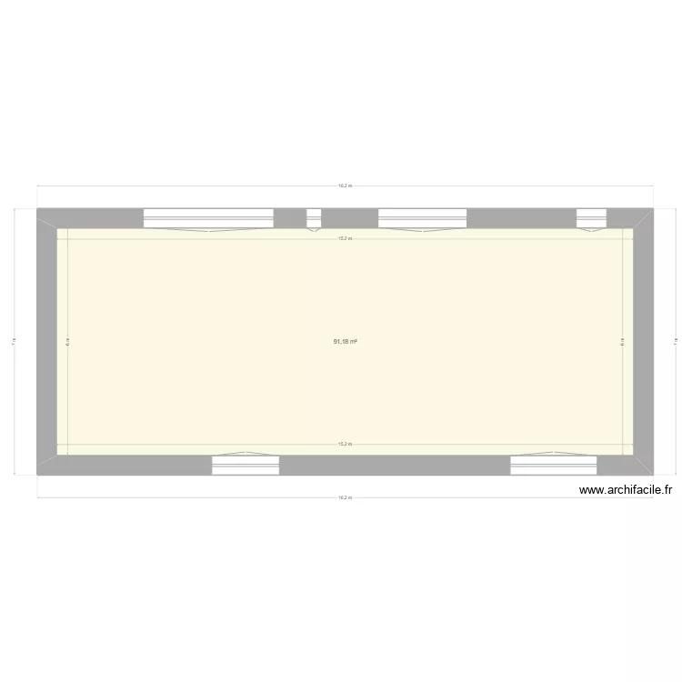 NEUVILLE EXISTANT BRUT. Plan de 