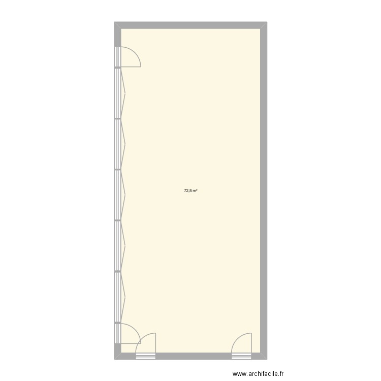 REFECTOIRE - MAIRIE DE SOUANCE AU PERCHE. Plan de 1 pièce et 73 m2