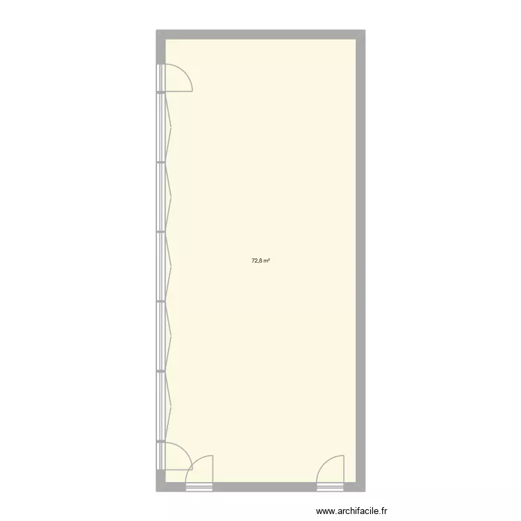 REFECTOIRE - MAIRIE DE SOUANCE AU PERCHE. Plan de 