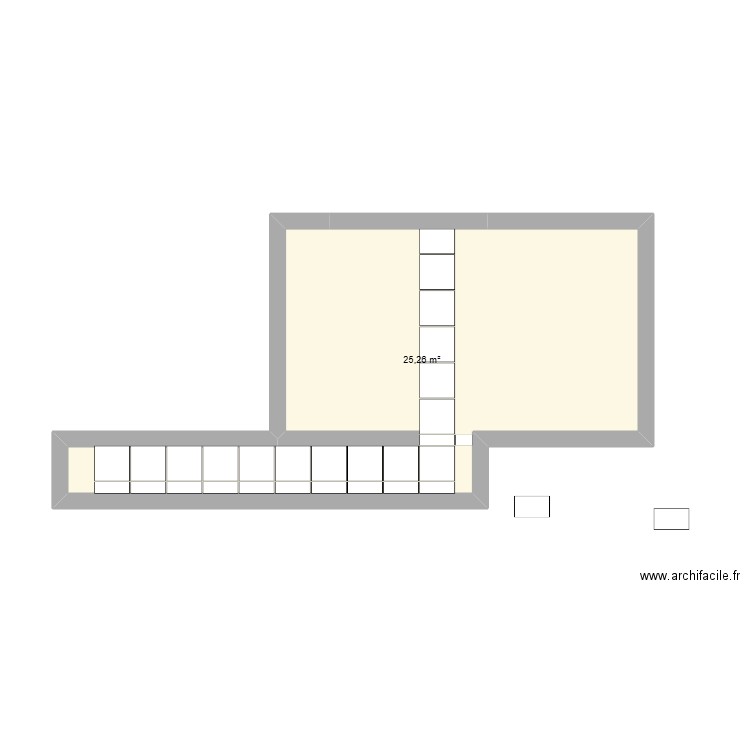 calpi2. Plan de 1 pièce et 25 m2