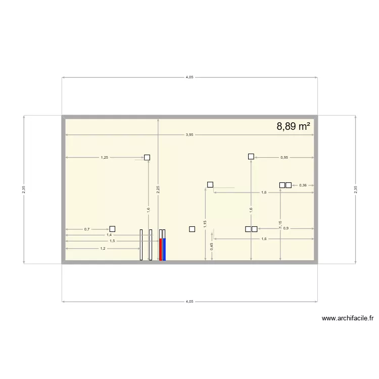 mur cuisine. Plan de 1 et 9 m² mur cuisine. Plan de 1 et 9 m²