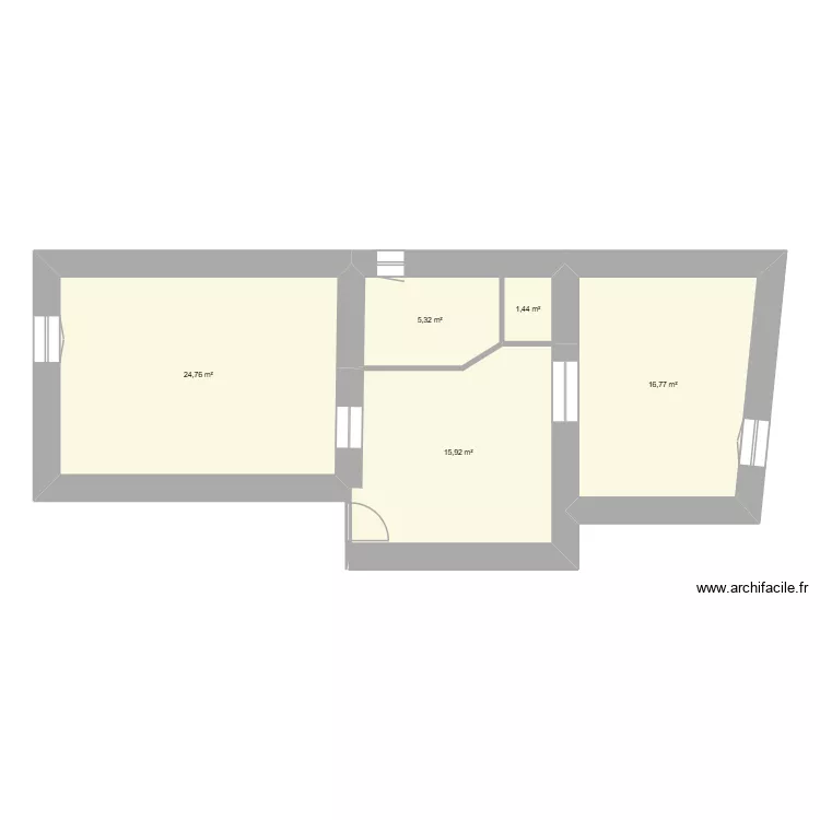 APPART 1. Plan de 5 et 64 m² APPART 1. Plan de 5 et 64 m²