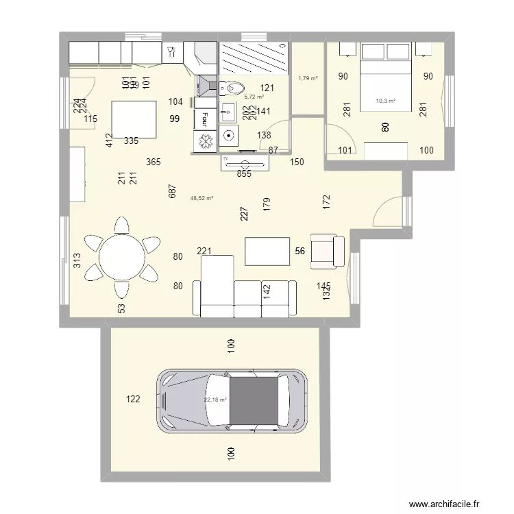 Plan petite maison. Plan de 