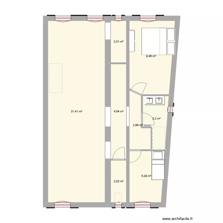 LE LAUZET - 2. Plan de 8 et 61 m² LE LAUZET - 2. Plan de 8 et 61 m²