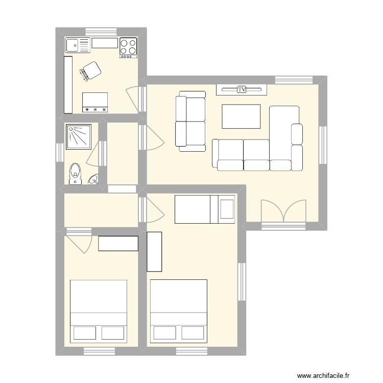 Maison Locataire 1. Plan de 0 pièce et 0 m2