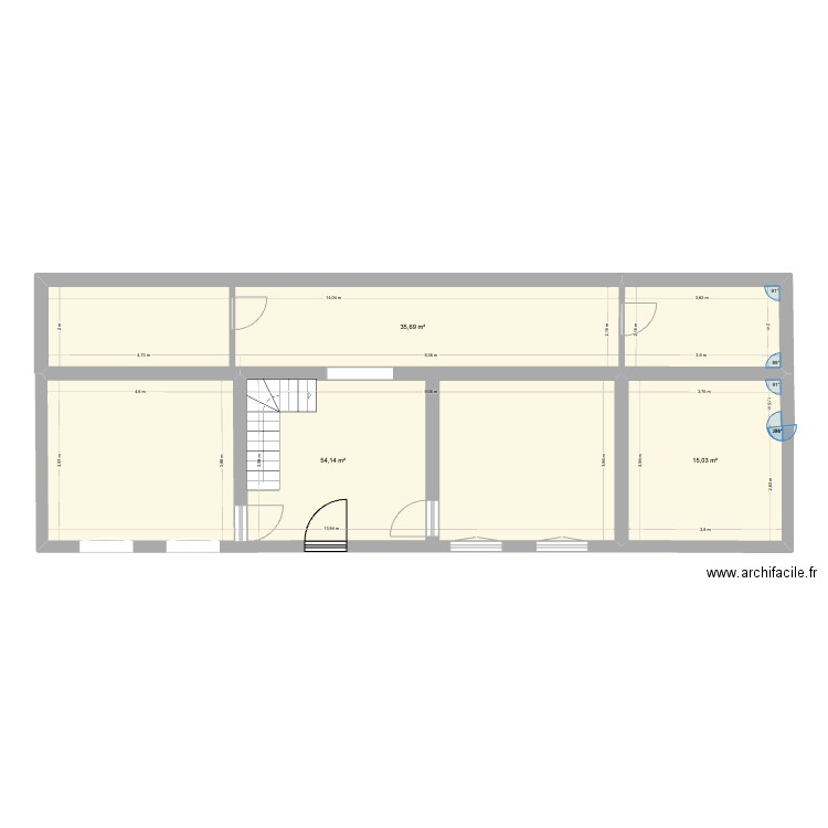 franck. Plan de 3 pièces et 105 m2
