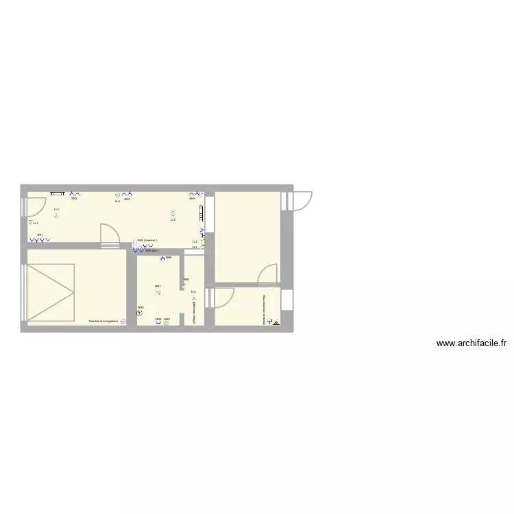 Projet petit gîte cour et arrière cuisine. Plan de Projet petit gîte cour et arrière cuisine. Plan de