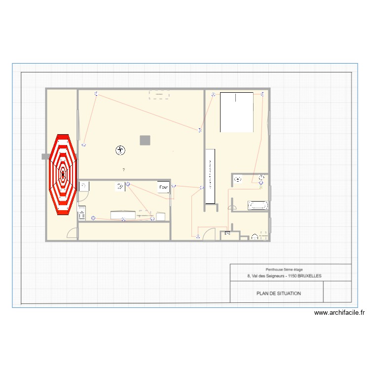 Plan de situation prises de courant. Plan de 0 pièce et 0 m2