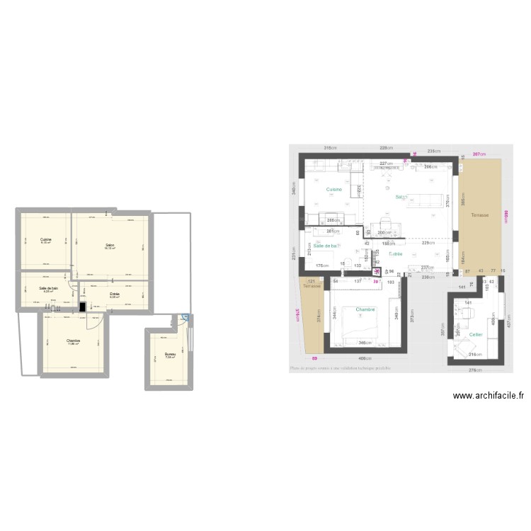 appart nu. Plan de 0 pièce et 0 m2