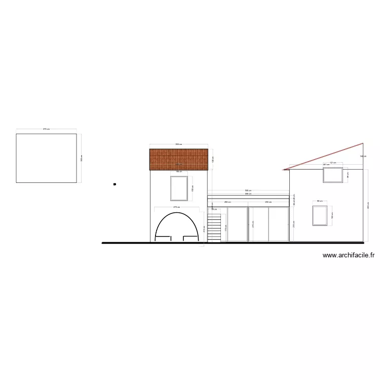 plan coupe fa&ccedil;ade avec extension 3. Plan de 