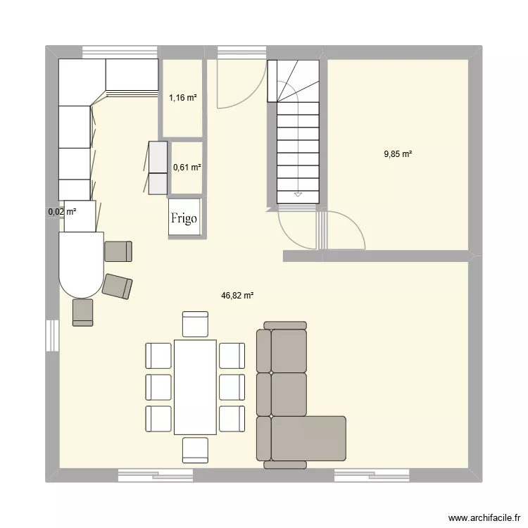Maison Le Pin. Plan de 5  et 58 m²