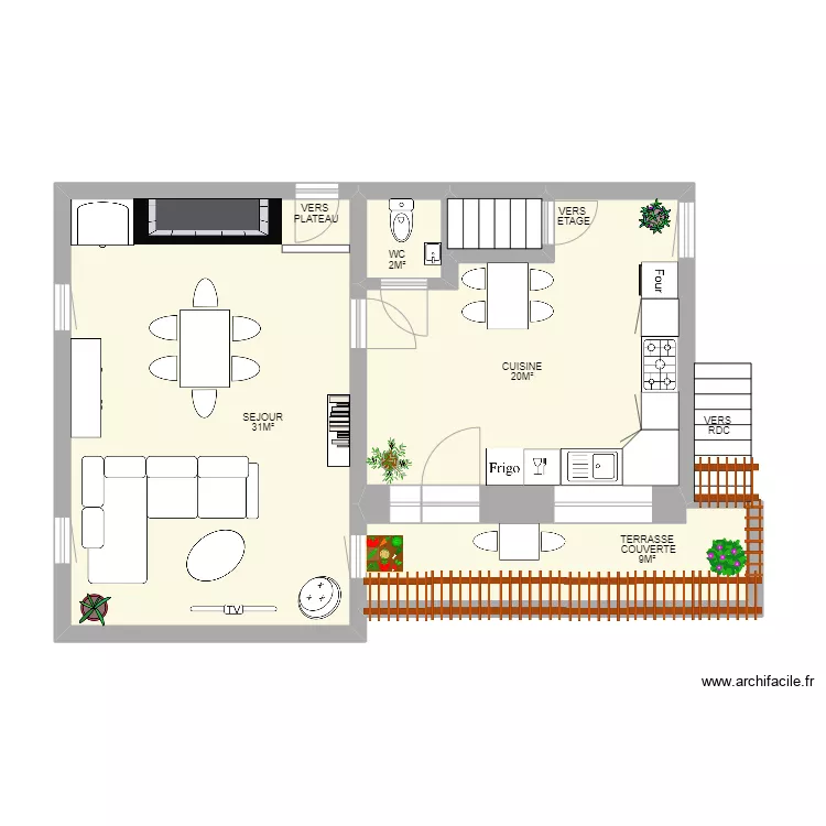 1er ETAGE MONTOLIVET. Plan de 