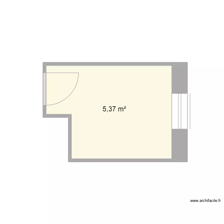 SdB. Plan de 1  et 5 m²