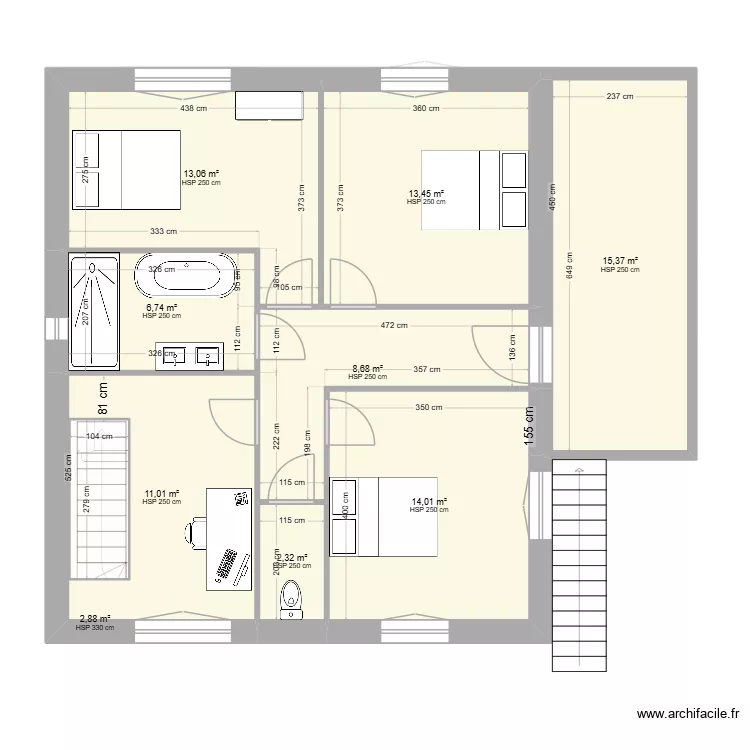 Plan RDC Bush. Plan de 11 pièces et 178 m² Plan RDC Bush. Plan de 11 pièces et 178 m²