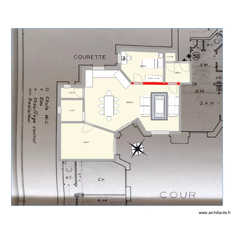 appart. Plan de appart. Plan de