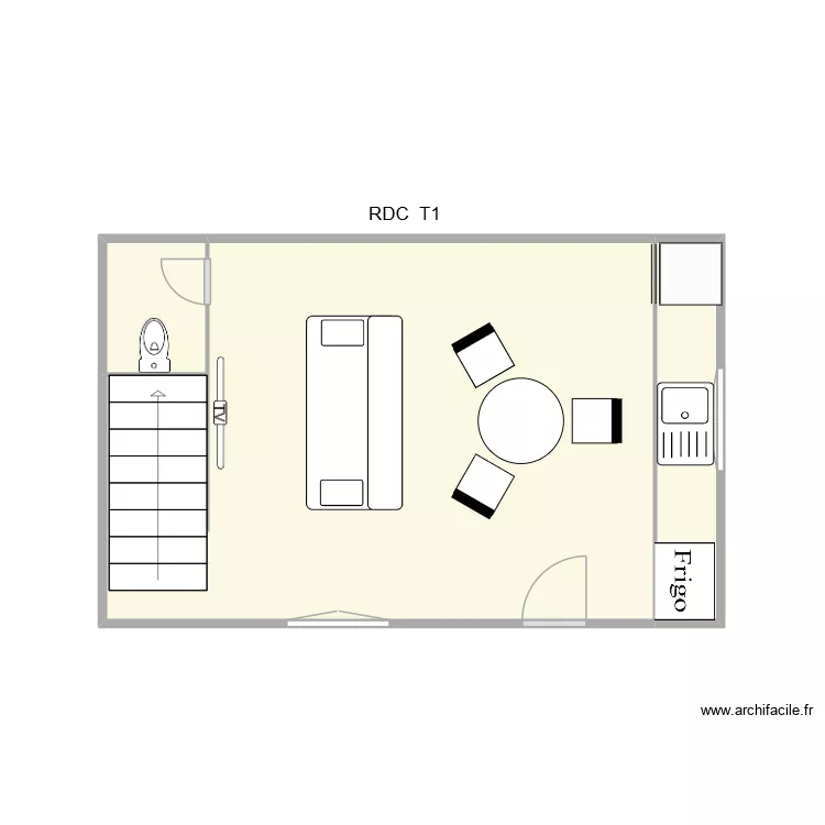 SCI SCARLETTE T1 RDC. Plan de 3 et 22 m² SCI SCARLETTE T1 RDC. Plan de 3 et 22 m²