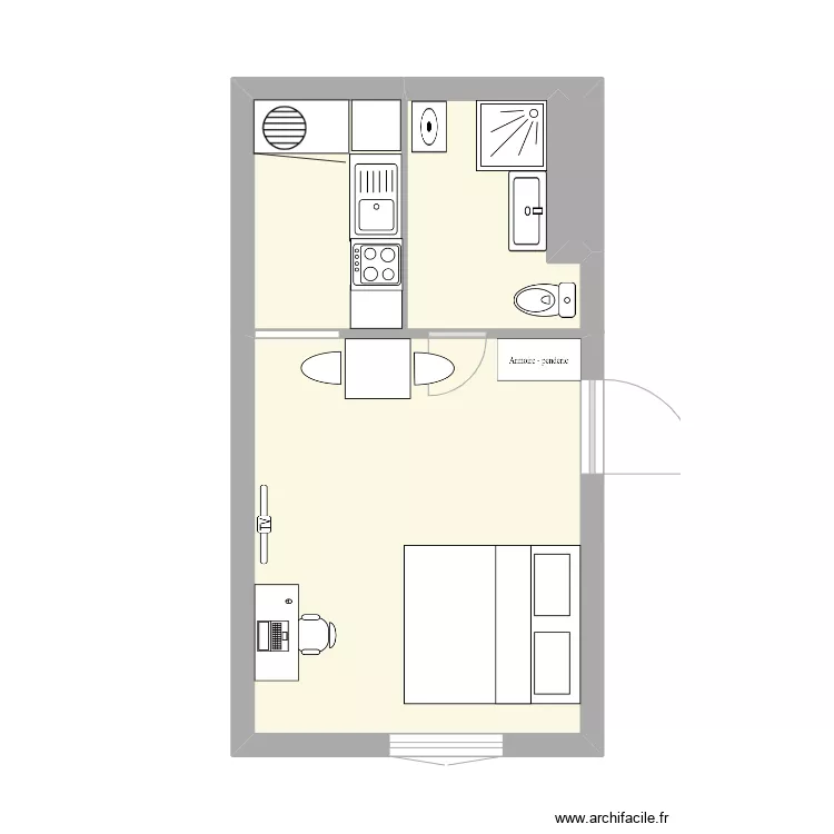 studio saint bruno. Plan de 