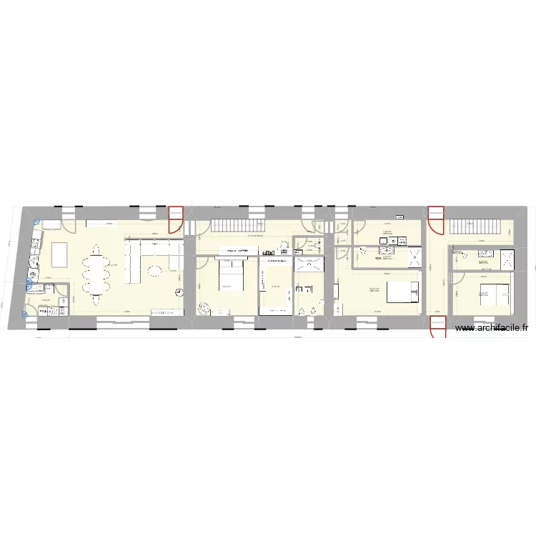 maison compl&egrave;te avec SDE 2. Plan de 32  et 375 m²